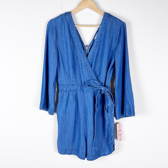 Gianni Bini Denim Romper Small NWT - Picture 1 of 5